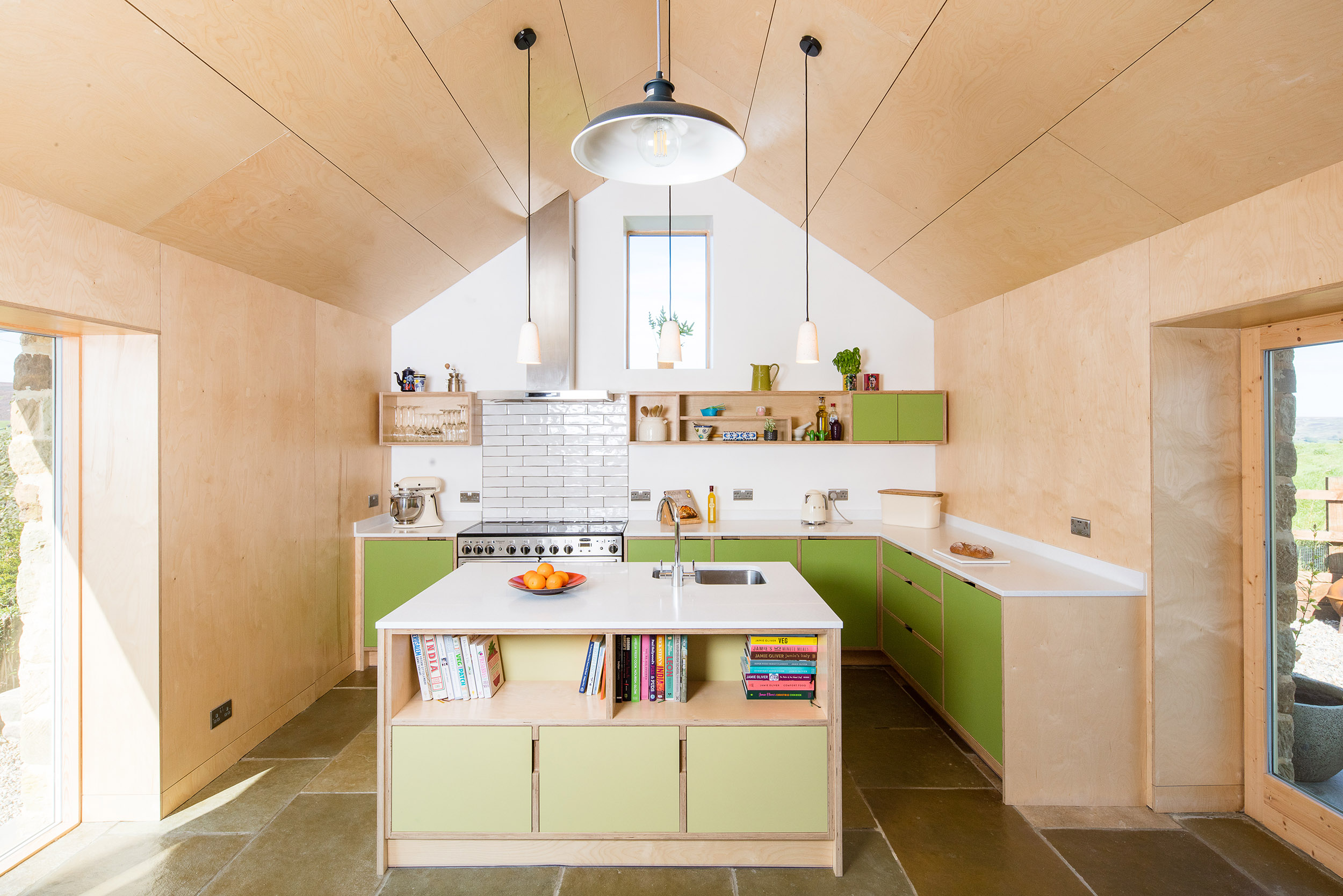 harper-perry-architects-housing-barn-westerdale-north-yorkshire-interior-plywood-island-kitchen